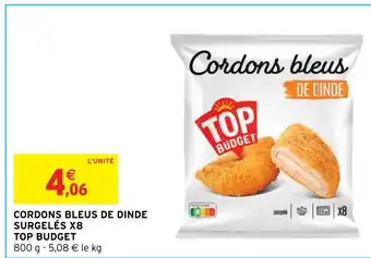 Intermarché CORDONS BLEUS DE DINDE SURGELÉS X8 offre
