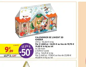 Intermarché CALENDRIER DE L'AVENT 3D offre