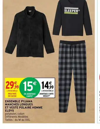 Intermarché ENSEMBLE PYJAMA MANCHES LONGUES offre