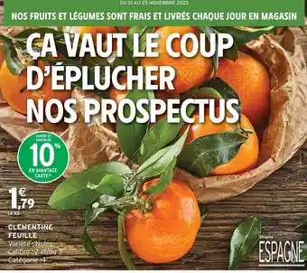 Intermarché CLEMENTINE FEUILLE offre