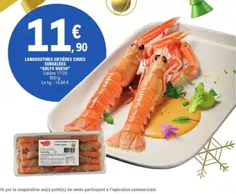 E.Leclerc LANGOUSTINES ENTIÈRES CRUES SURGELÉES offre