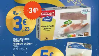 E.Leclerc FILETS DE LOTTE SURGELÉS "GIMBERT OCÉAN offre