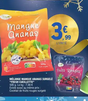 E.Leclerc MÉLANGE MANGUE AÑANAS SURGELÉ offre
