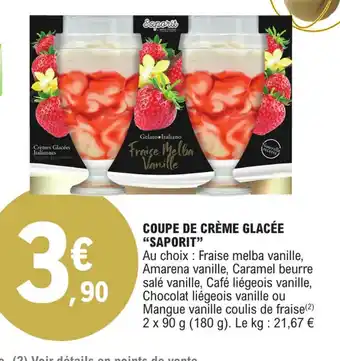 E.Leclerc COUPE DE CRÈME GLACÉE "SAPORIT" offre