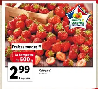 Lidl Fraises rondes offre