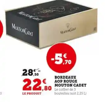 Super U BORDEAUX AOP ROUGE MOUTON CADET offre
