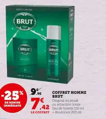 Super U COFFRET HOMME BRUT offre