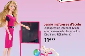 La Grande Récré Jenny maîtresse d'école offre