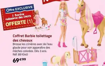 La Grande Récré Coffret Barbie toilettage des chevaux offre