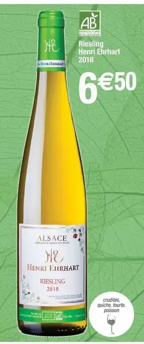 Cora x Carrefour Riesling Henri Ehrhart 2018 offre