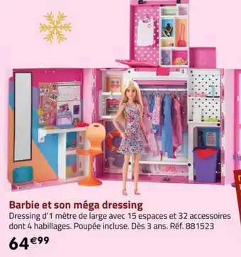 La Grande Récré Barbie et son méga dressing offre
