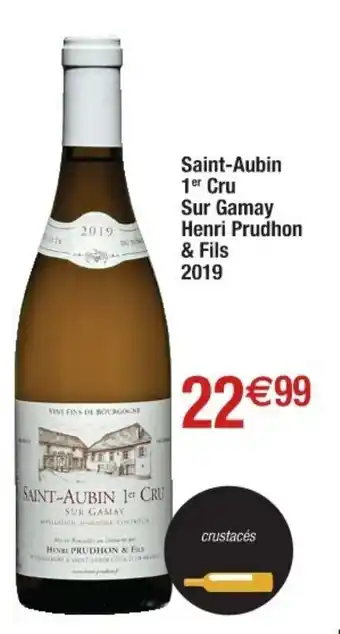 Saint-Aubin 1 cru Sur Gamay Henri Prudhon & Fils 2019