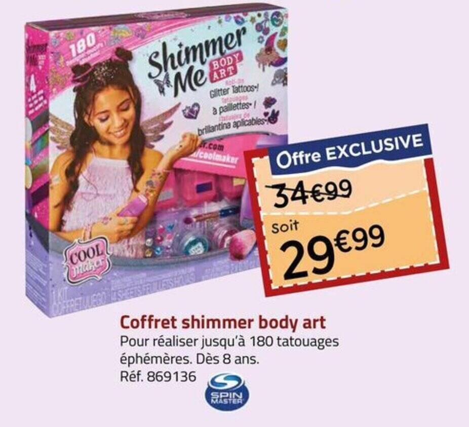 Promo Coffret shimmer body art chez La Grande Récré