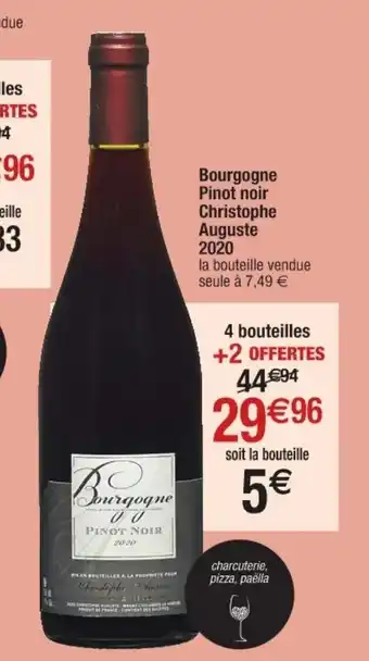 Cora x Carrefour Bourgogne Pinot Noir Christophe Auguste 2020 offre