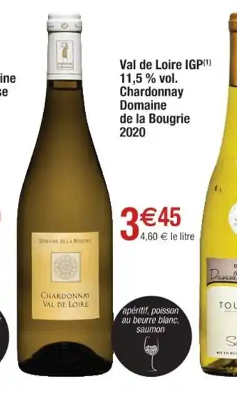 Cora x Carrefour Val De Loire IGP 11,5 % vol. Chardonnay Domaine De La Bougrie 2020 offre