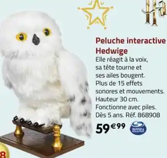 La Grande Récré Peluche interactive Hedwige offre
