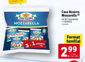 Lidl Casa Azzurra Mozzarella offre