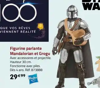 La Grande Récré Figurine parlante Mandalorian et Grogu Avec accessoires et projectile. Hauteur 30 cm. offre