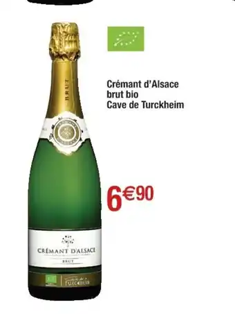 Cora x Carrefour Crément D'Alsace Brut Bio Cave De Turckheim offre