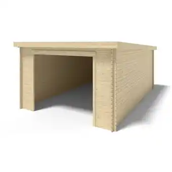 Garage en bois | 24,00m2 | 6,21x4,21m | ep. 28 | couleur naturel | gar25 | altanka
