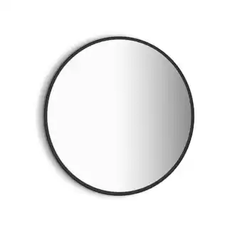 Bricomarché Emuca miroir zeus avec éclairage décoratif à led et cadre noir, diamètre 80 cm, ac 230v 50hz, 12 w, aluminium et verre offre