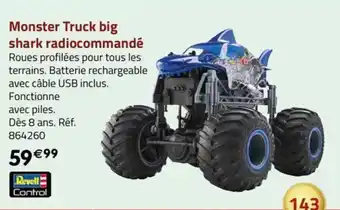 La Grande Récré Monster Truck big shark radiocommandé offre