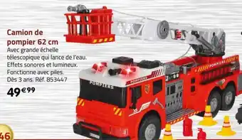 La Grande Récré Camion de pompier 62 cm offre
