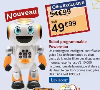 La Grande Récré Robot programmable Powerman offre