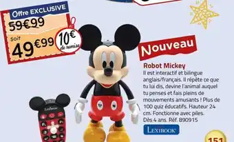 La Grande Récré Robot Micke offre