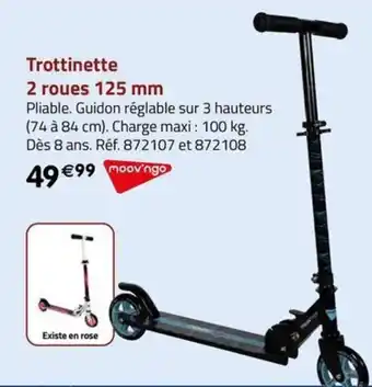 Trottinette 2 roues 125 mm