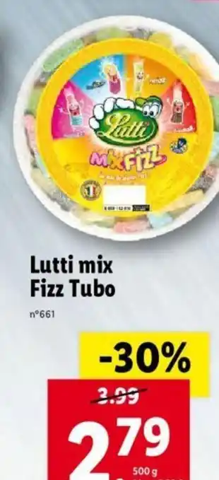 Lidl Lutti mix Fizz tubo offre
