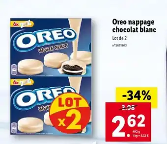Lidl Oreo nappage chocolat blanc offre