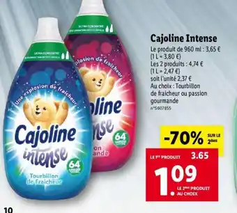 Lidl Cajoline Intense offre