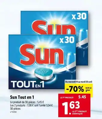 Lidl Sun tout en 1 offre