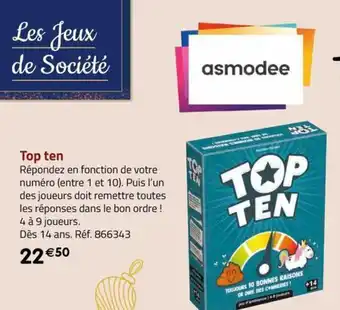 La Grande Récré Top ten offre