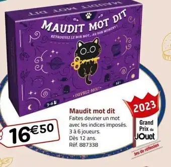 La Grande Récré Maudit mot dit offre