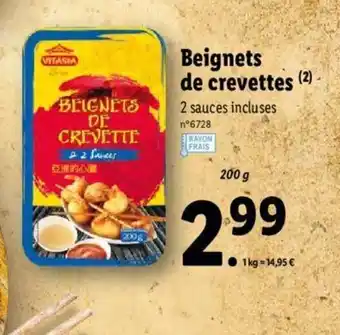 Lidl Beignets de crevettes offre