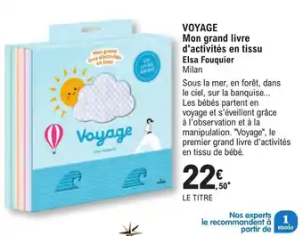 VOYAGE Mon grand livre d'activités en tissu Elsa Fouquier