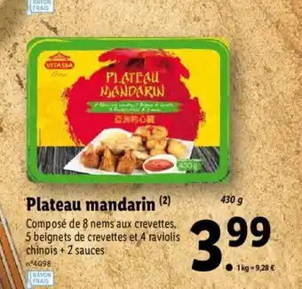 Lidl Plateau mandarin offre