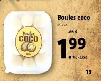 Lidl Boules coco offre
