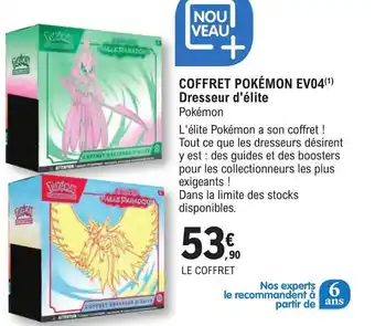 E.Leclerc Espace Culturel COFFRET POKÉMON EV04(¹) Dresseur d'élite offre