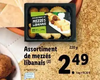 Lidl Assortiment de mezzés libanais offre