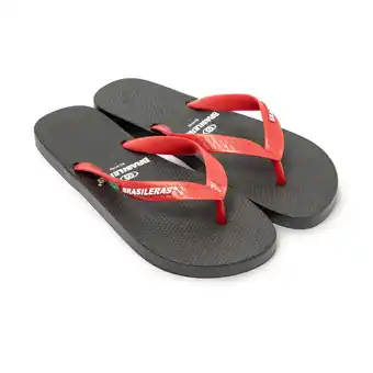 Decathlon Tongs pour hommes, rouges avec semelles antidérapantes offre