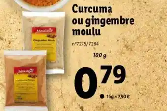 Lidl Curcuma ou gingembre moulu offre
