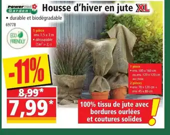 Norma Housse d'hiver en jute offre