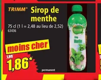 Norma TRIMM® Sirop de menthe offre