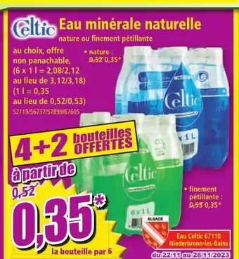 Norma Celtic Eau minérale naturelle offre