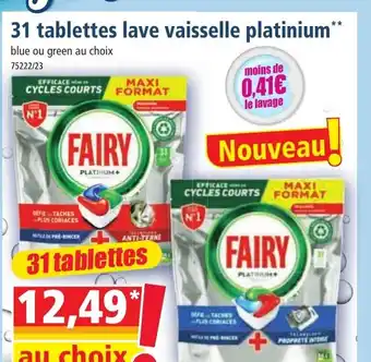Norma 31 tablettes lave vaisselle platiniu offre