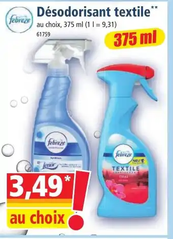 Norma Désodorisant textile offre