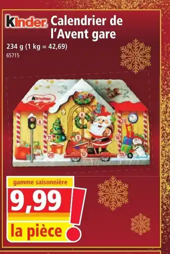 Norma Kinder Calendrier de l'Avent gare offre